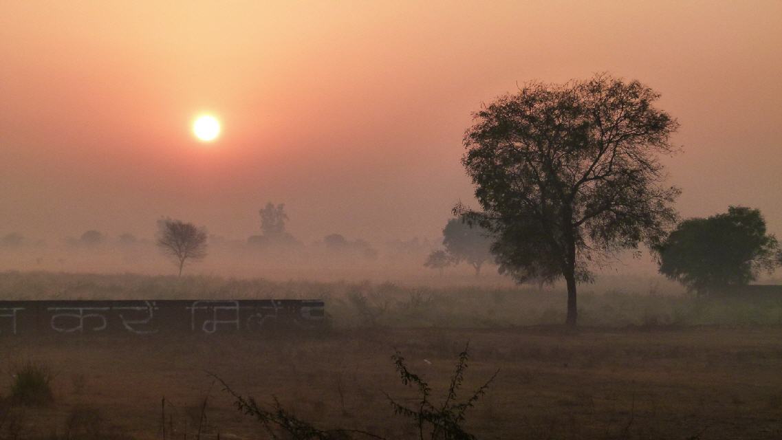 Morgenstimmung Richtung Agra